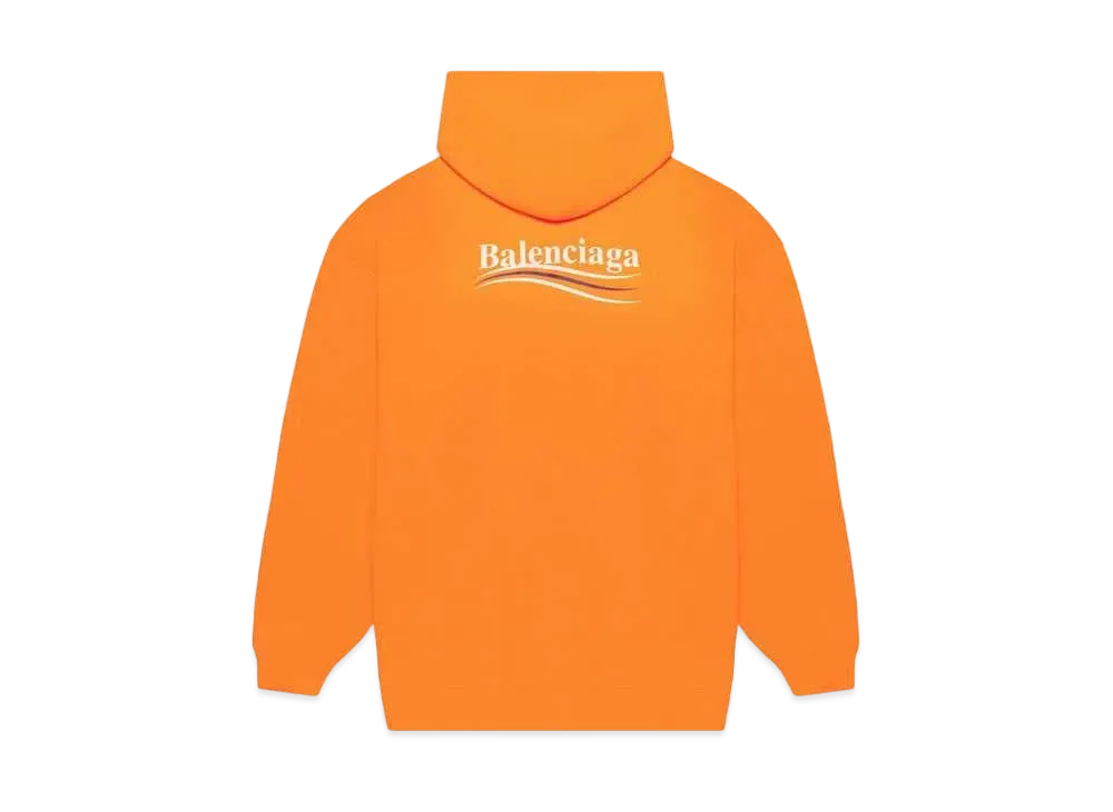 BALENCIAGA Political Campaign Medium Fit Hoodie "Tangerine"