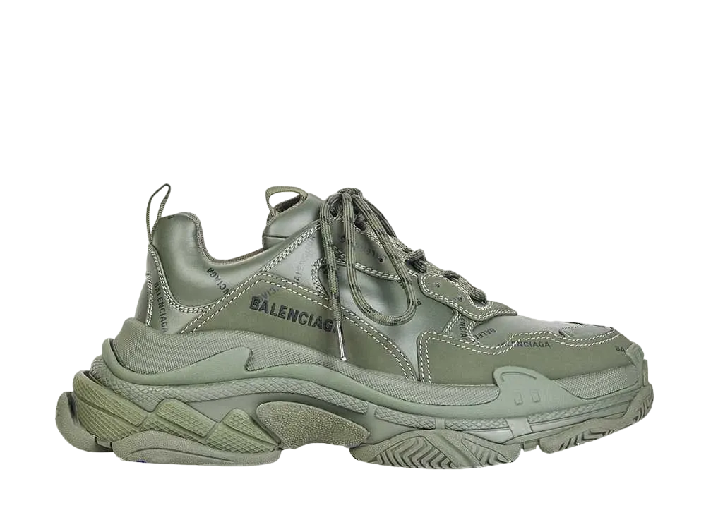 BALENCIAGA TRIPLE S ALLOVER LOGO "GREEN"