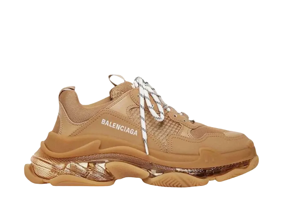 バレンシアガ トリプルS クリア ソール "ブラウン"