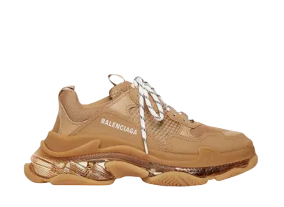BALENCIAGA TRIPLE S CLEAR SOLE "BROWN"
