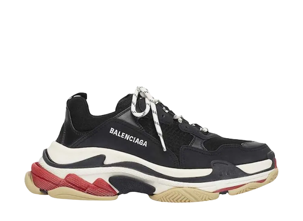 BALENCIAGA Triple S "Black/Red"