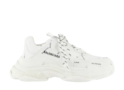BALENCIAGA TRIPLE S ALLOVER LOGO "WHITE"