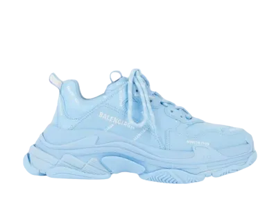 BALENCIAGA TRIPLE S ALLOVER LOGO "BLUE"