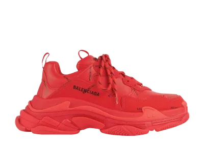 バレンシアガ トリプルS オールオーバーロゴ "レッド"