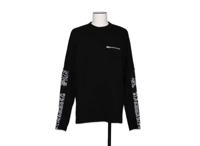 sacai Archive Print Mix Long Sleeve T-Shirt "Black White"