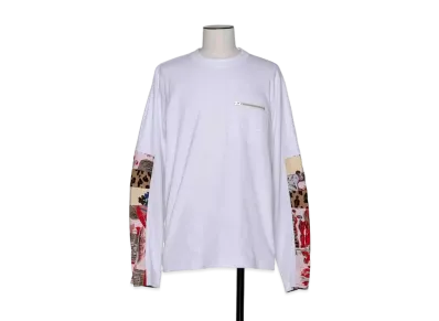 sacai Archive Print Mix Long Sleeve T-Shirt "White"