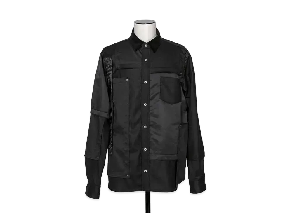 sacai Fabric Combo Shirt "Black"