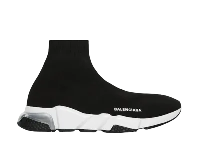 BALENCIAGA SPEED CLEAR SOLE "BLACK/WHITE"