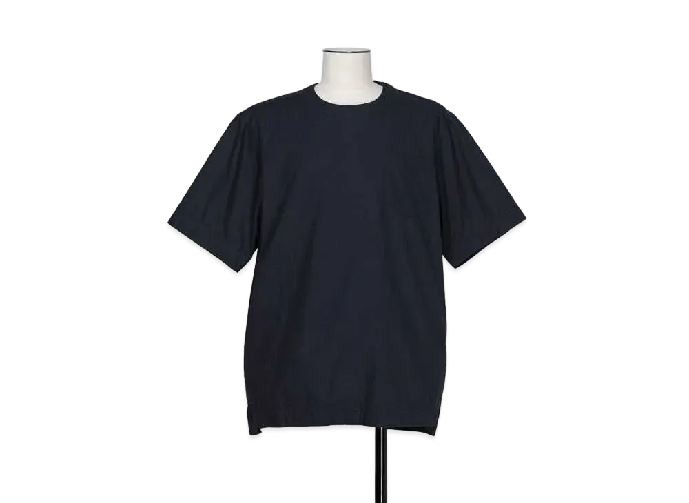 sacai Cotton Poplin Pullover Shirt "Navy"