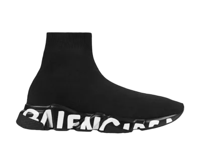 BALENCIAGA SPEED GRAFFITI "BLACK/BLACK"