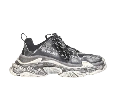 BALENCIAGA Women's TRIPLE S FADE "BLACK"