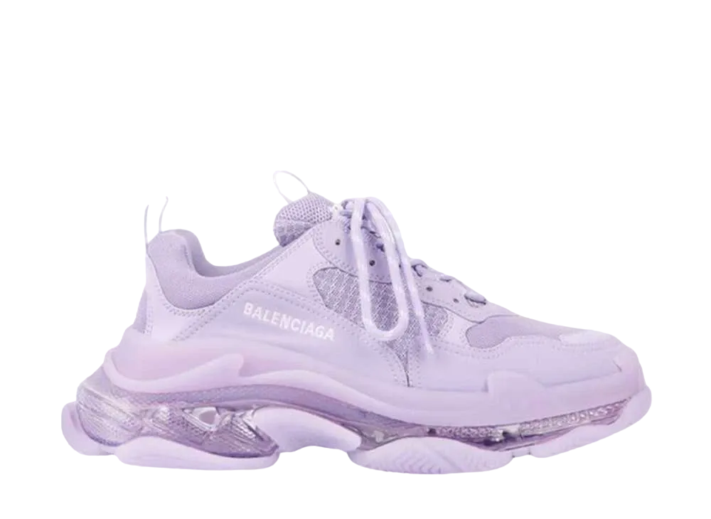BALENCIAGA Women's TRIPLE S CLEAR SOLE "PURPLE"