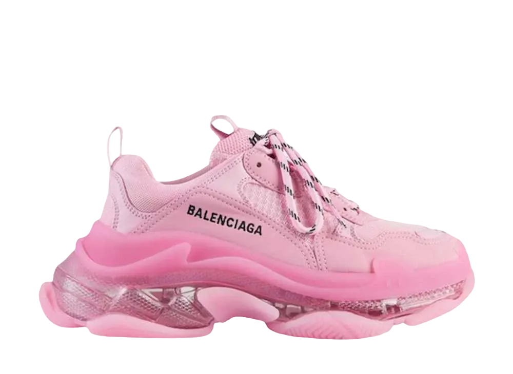 BALENCIAGA Women's TRIPLE S CLEAR SOLE "PINK"
