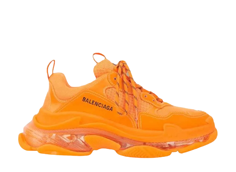 BALENCIAGA Women's TRIPLE S CLEAR SOLE "ORANGE"