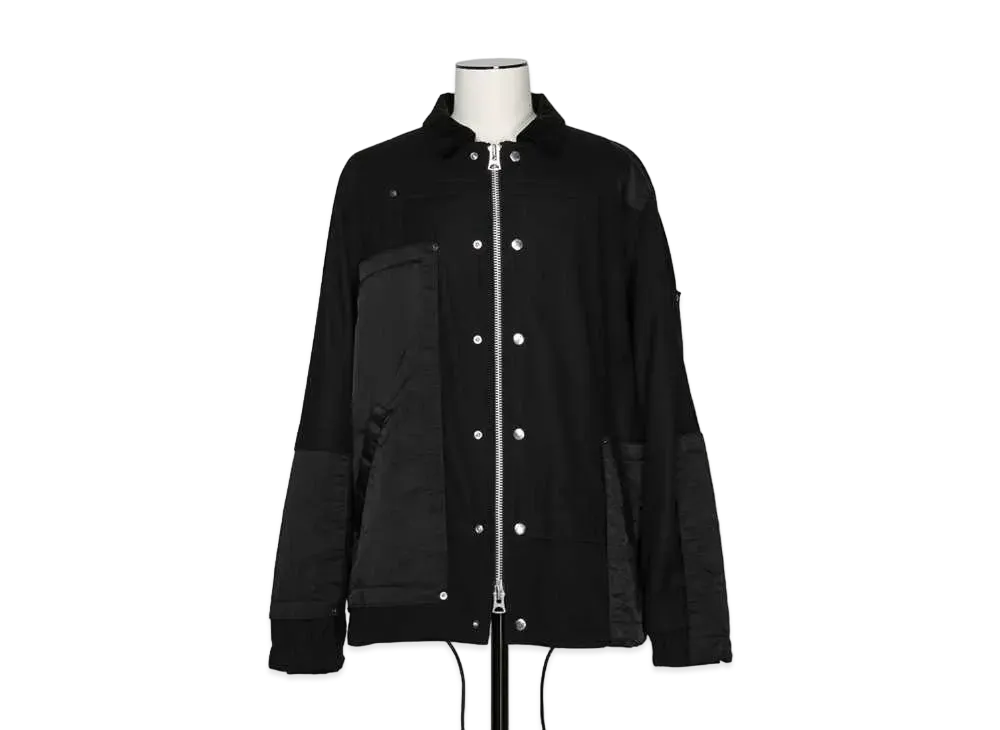 sacai Fabric Combo Blouson "Black"