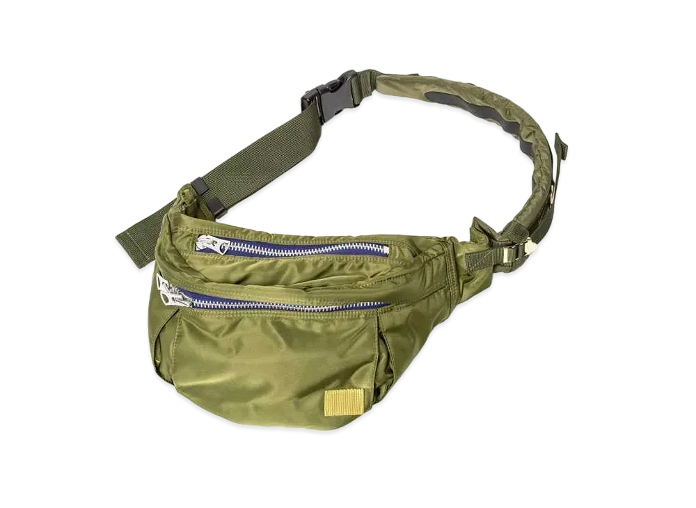 sacai x PORTER Nylon Waist Bag "Khaki"