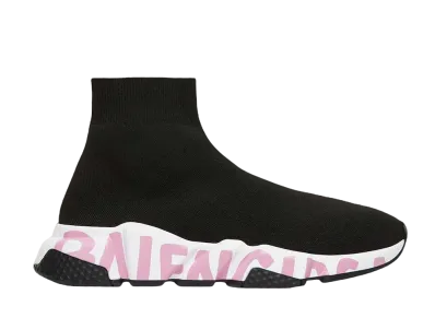BALENCIAGA Women's SPEED GRAFFITI "BLACK/WHITE"