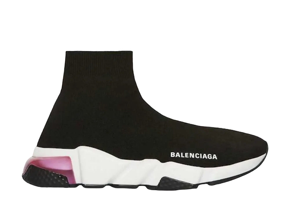 バレンシアガ ウィメンズ スピード クリアソール "ブラック/ホワイト/ピンク"
