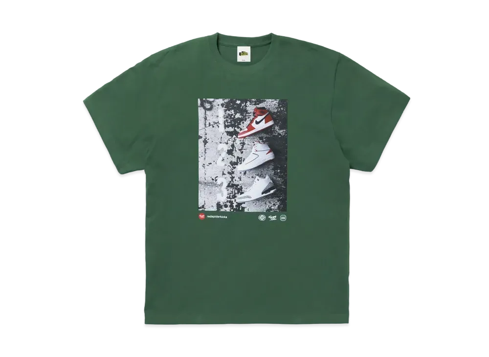 SNKRDUNK × THE NETWORK BUSINESS × RED SPIDER KICKS Tee AIR JORDAN "GREEN"