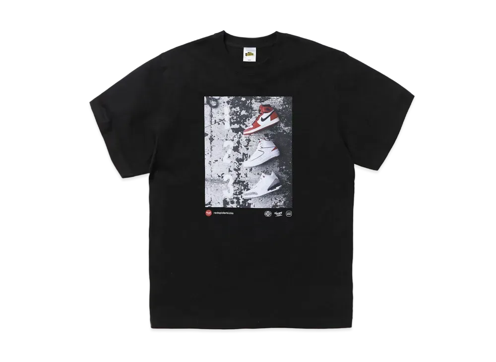 SNKRDUNK × THE NETWORK BUSINESS × RED SPIDER KICKS Tee AIR JORDAN "BLACK"