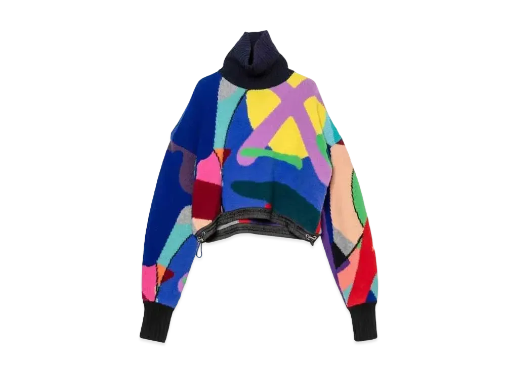 sacai KAWS Knit Pullover Womens "Multi"