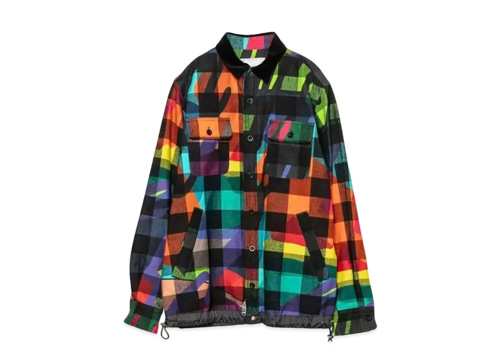 sacai KAWS Plaid Shirt "Multi"