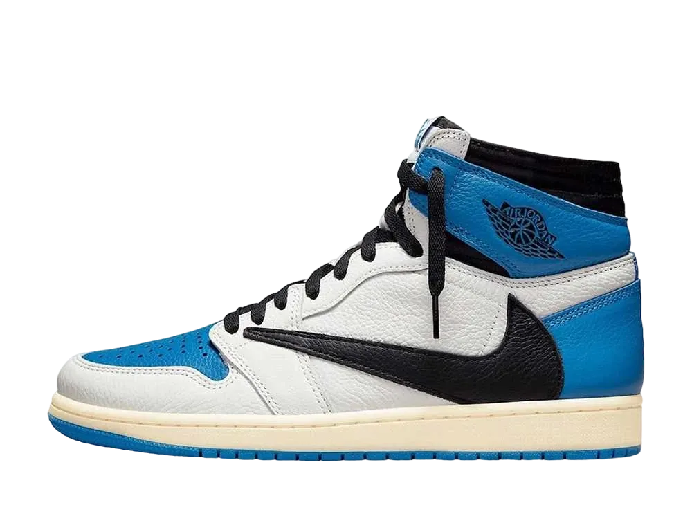 Travis Scott × fragment design × Nike Air Jordan 1 Retro High OG SP "Military Blue"