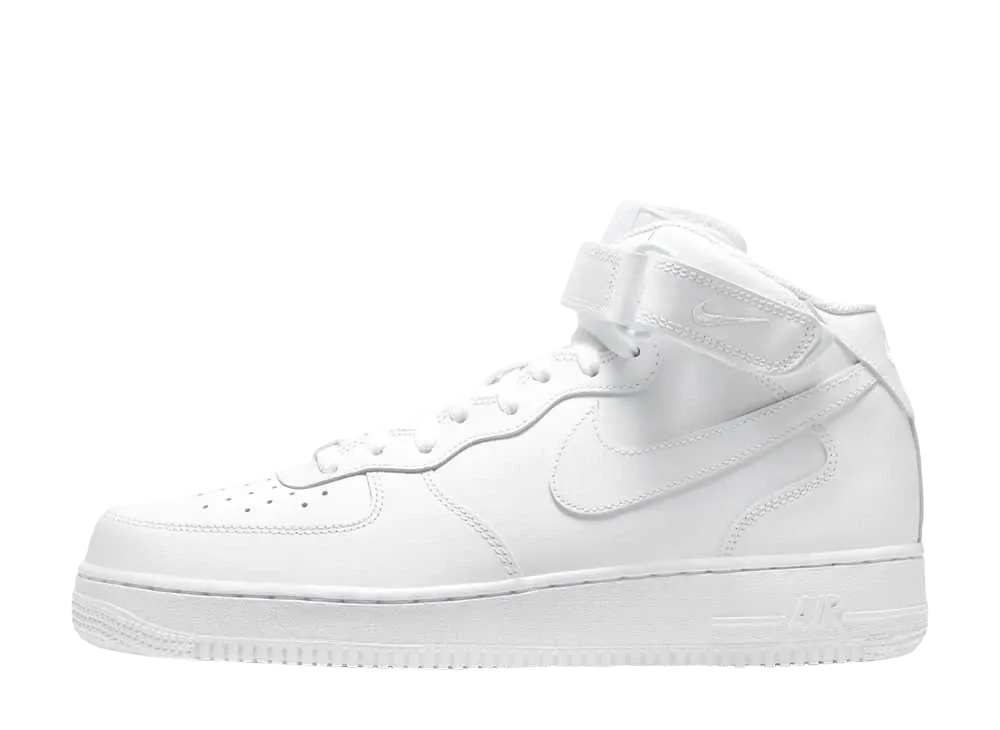 Nike Women's Air Force 1 Mid "White/White"