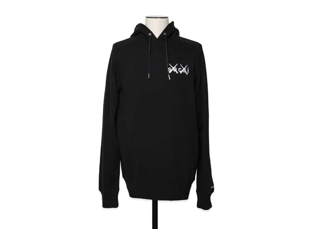 sacai KAWS Embroidery Hoodie "Black"