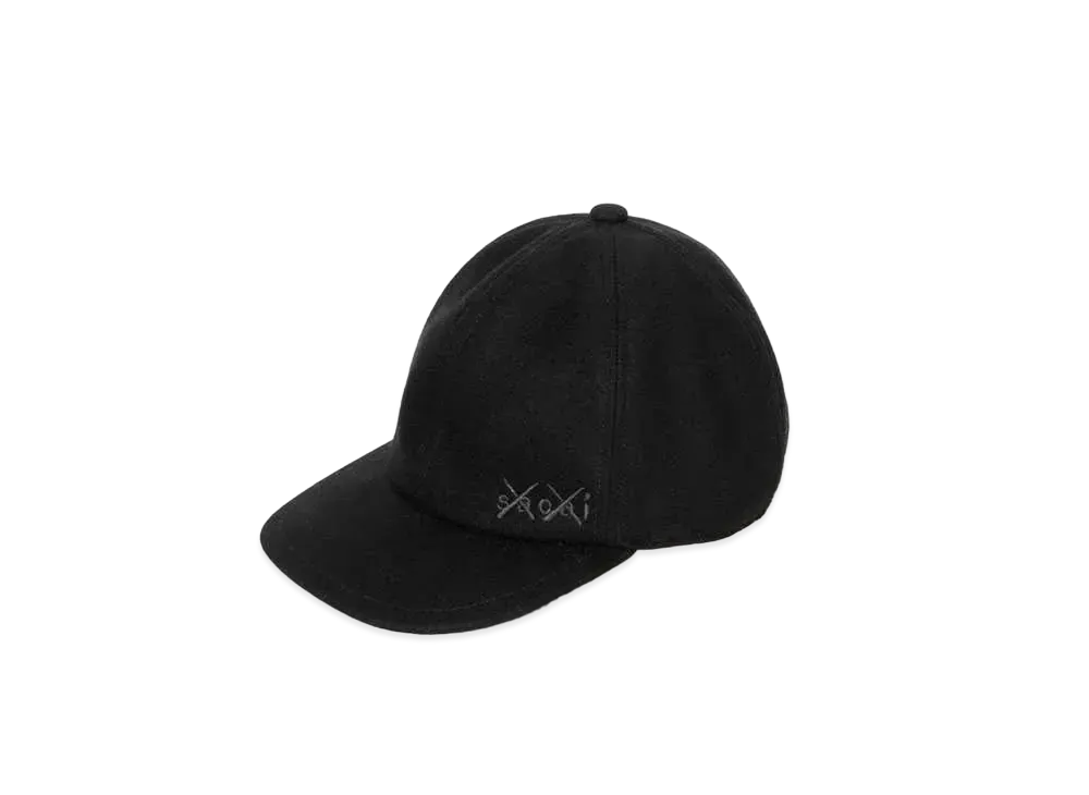 sacai KAWS Melton Cap "Black"