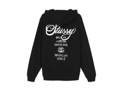 Stussy WORLD TOUR HOODE "Black"