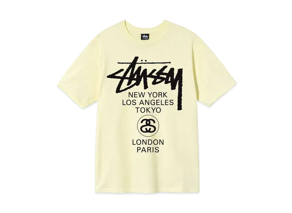 Stussy WORLD TOUR TEE "Yellow"