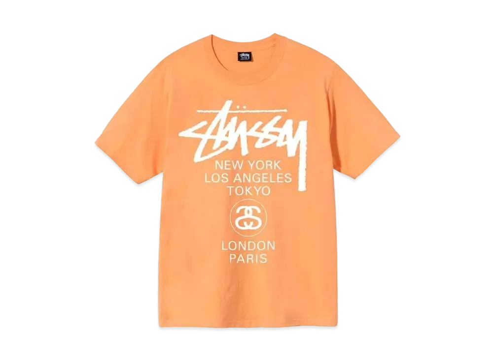 Stussy WORLD TOUR TEE "Peach"