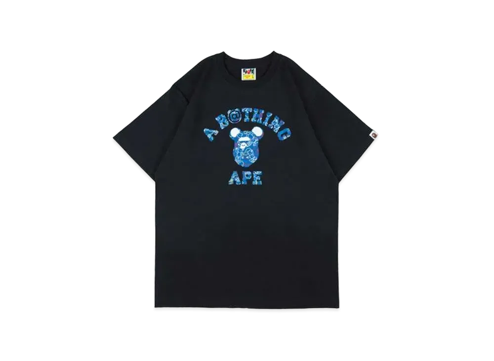 Bearbrick BAPE COLLEGE 2021 T-Shrit "Black"