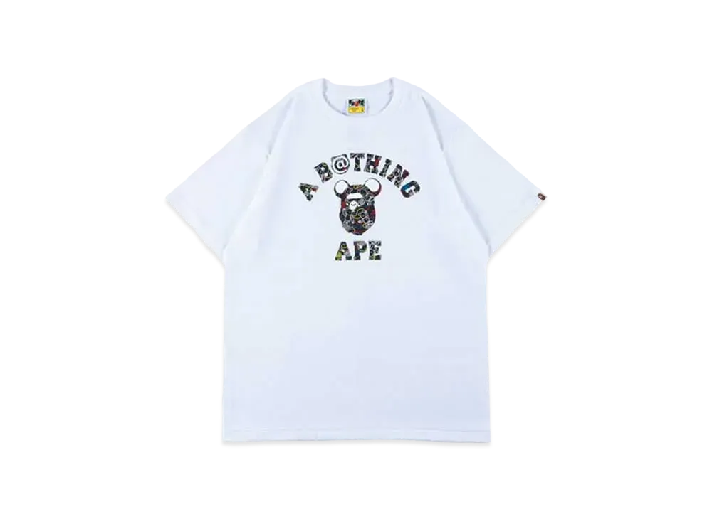 Bearbrick BAPE COLLEGE 2021 T-Shrit "White"