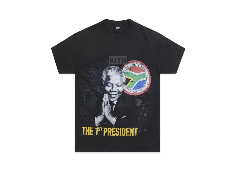 Kith x Mandela Day 2021 President Vintage Tee"Black"