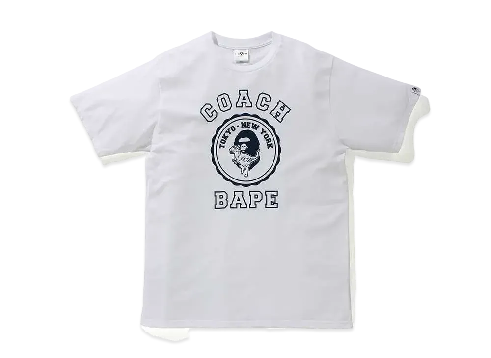 Bape × Coach College Tee "White"
