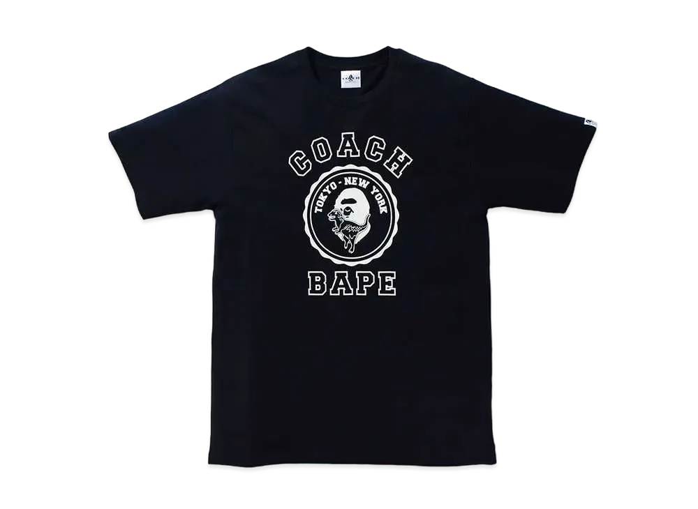 Bape × Coach College Tee "Navy"