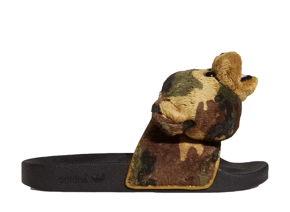 Jeremy Scott × adidas Adilette Teddy "Camo"