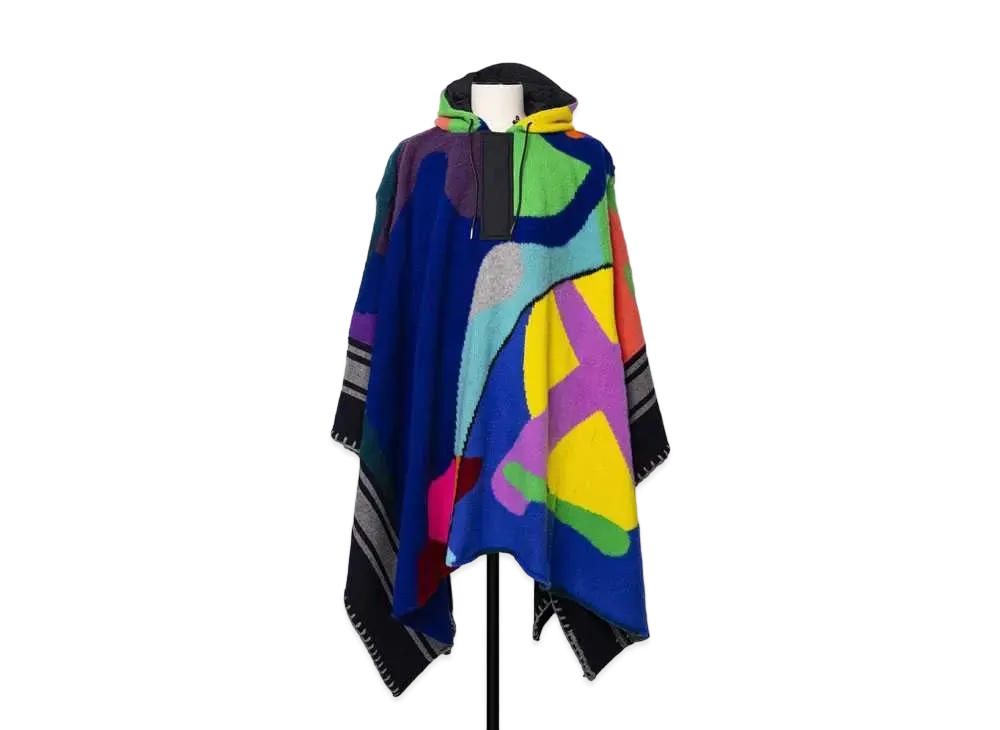 sacai KAWS Jacquard Knit Poncho "Multi"