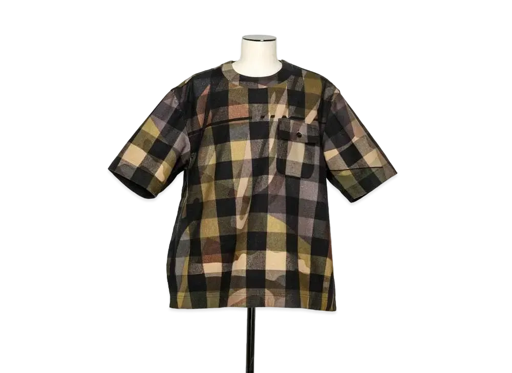 sacai KAWS Plaid Pullover "Camo"