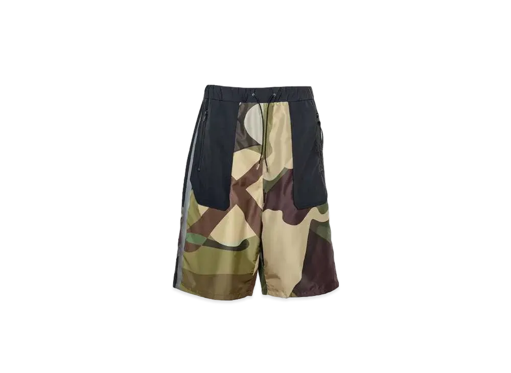 sacai KAWS Track Shorts "Camo"