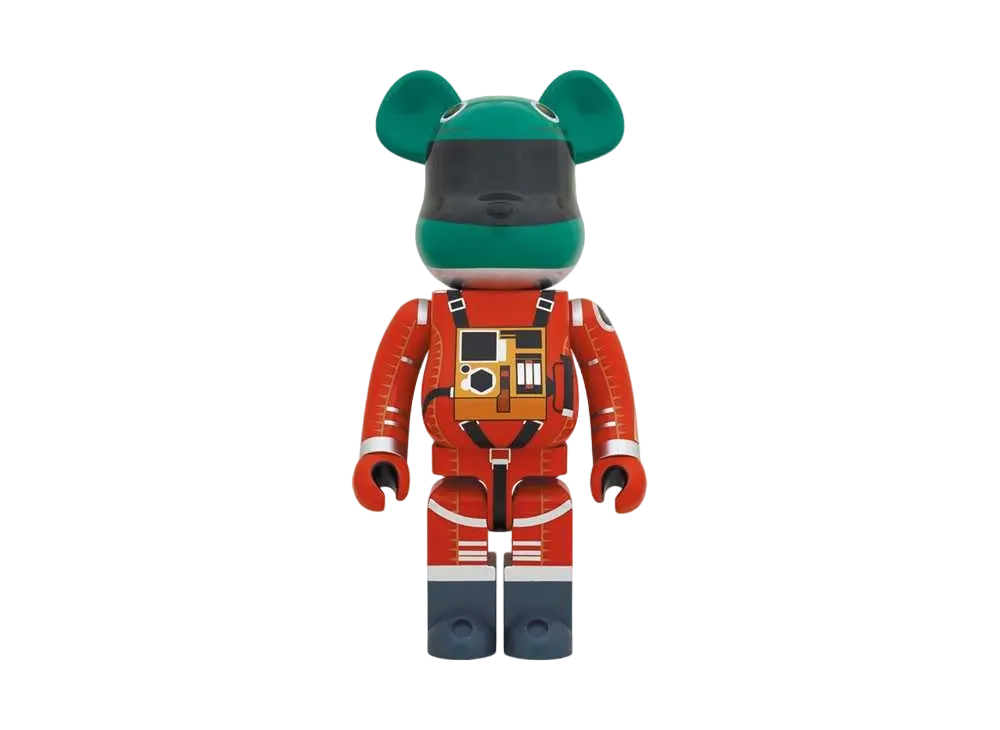 Bearbrick SPACE SUIT GREEN HELMET & ORANGE SUIT Ver. 1000%