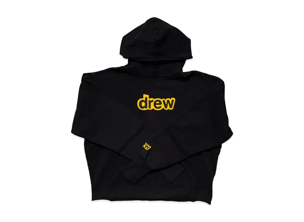 drew house secret deconstructed hoodie"Black"
