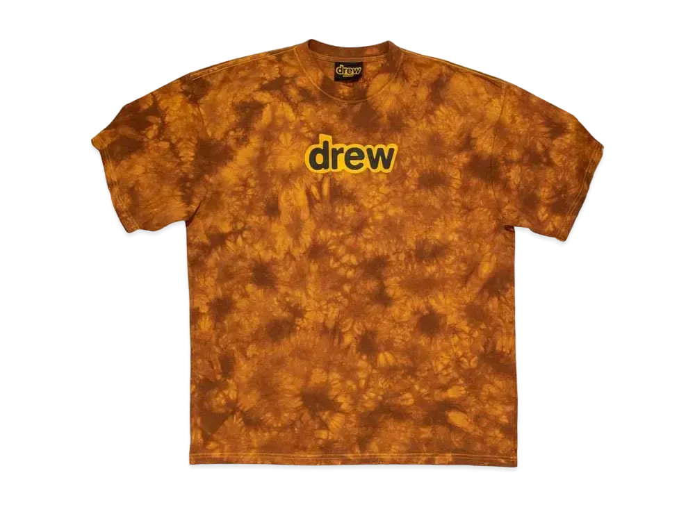 drew house secret ss tee "Brown Tie Dye"