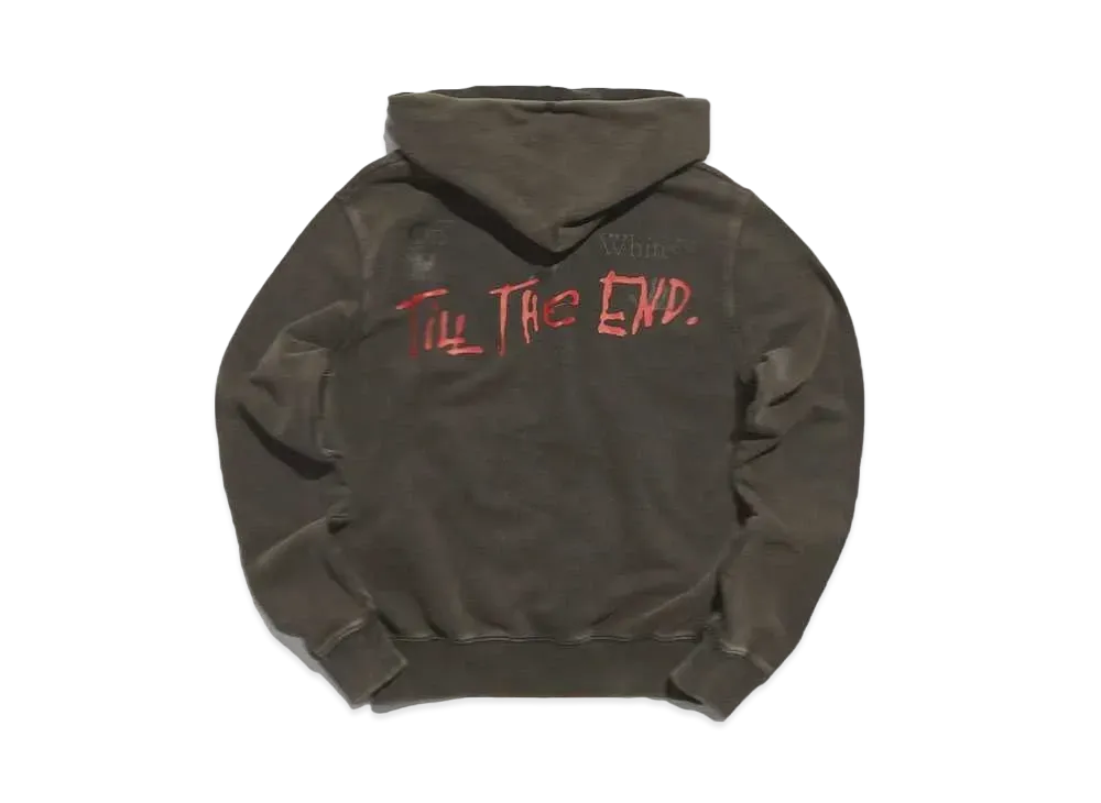 OFF-WHITE END. TILL THE END POPOVER HOODY "Black"