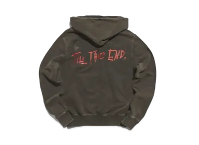 OFF-WHITE END. TILL THE END POPOVER HOODY "Black"