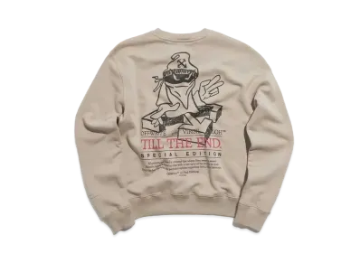 OFF-WHITE END. BIG BANDIT CREW SWEAT "Beige"