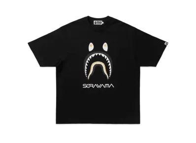 A BATHING APE HAJIME SORAYAMA SHARK SHARK TEE "Black"