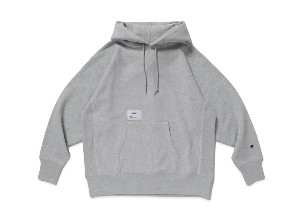Wtaps × Champion Reverse Weave Hooded Sweatshirt "Grey"